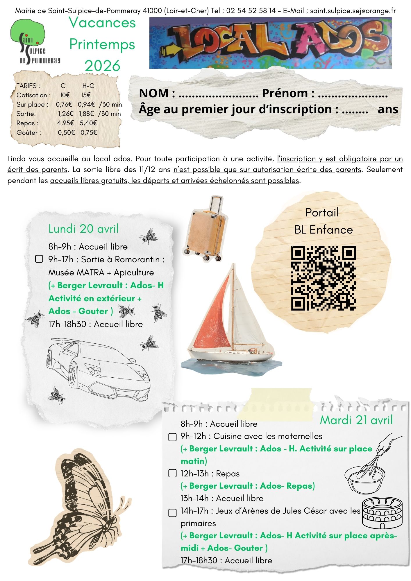 Planning de printemps Ados pt3