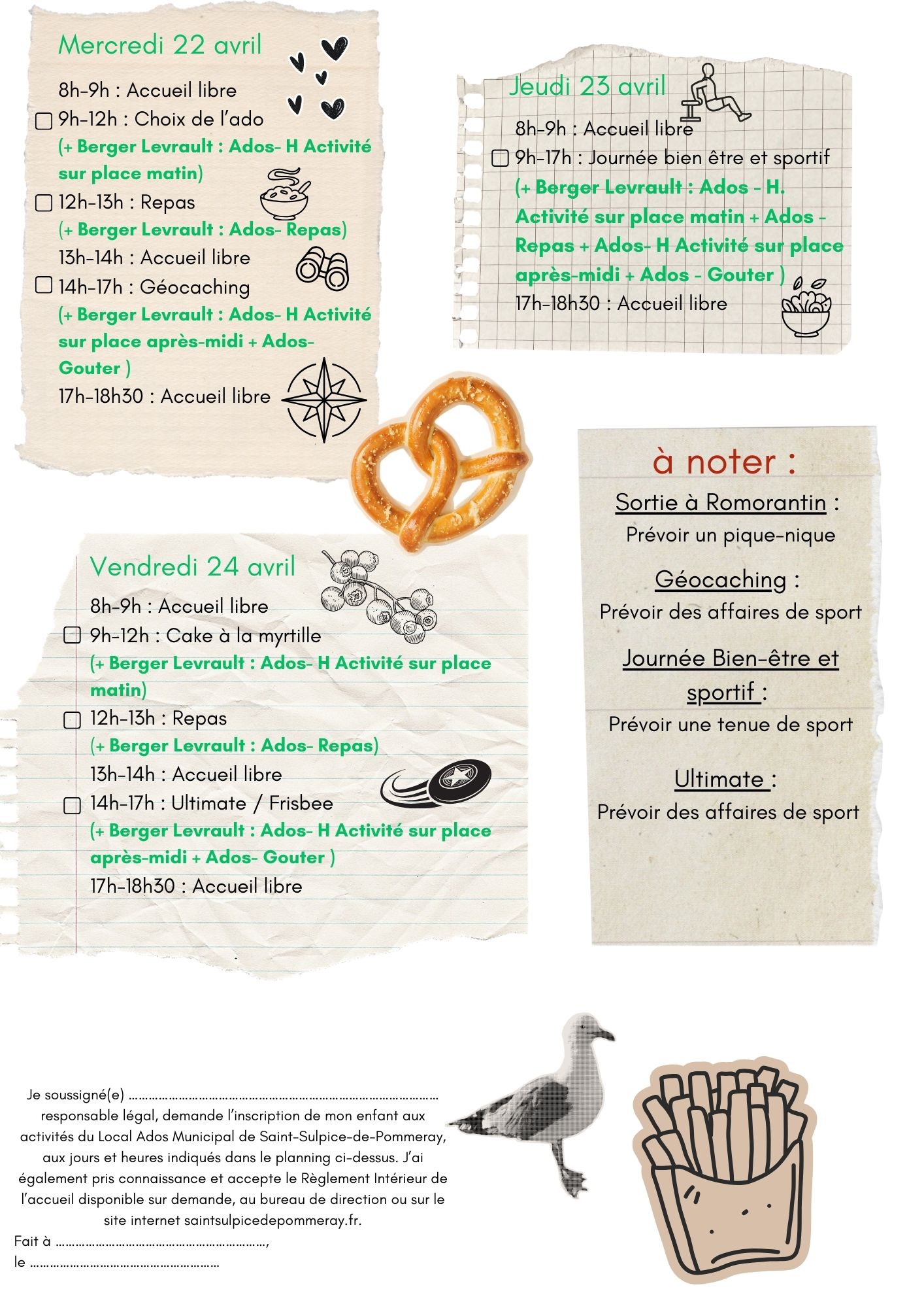 Planning de printemps Ados pt4