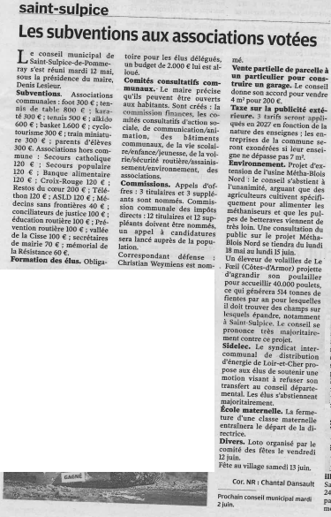 Article NR du 19/05/2026