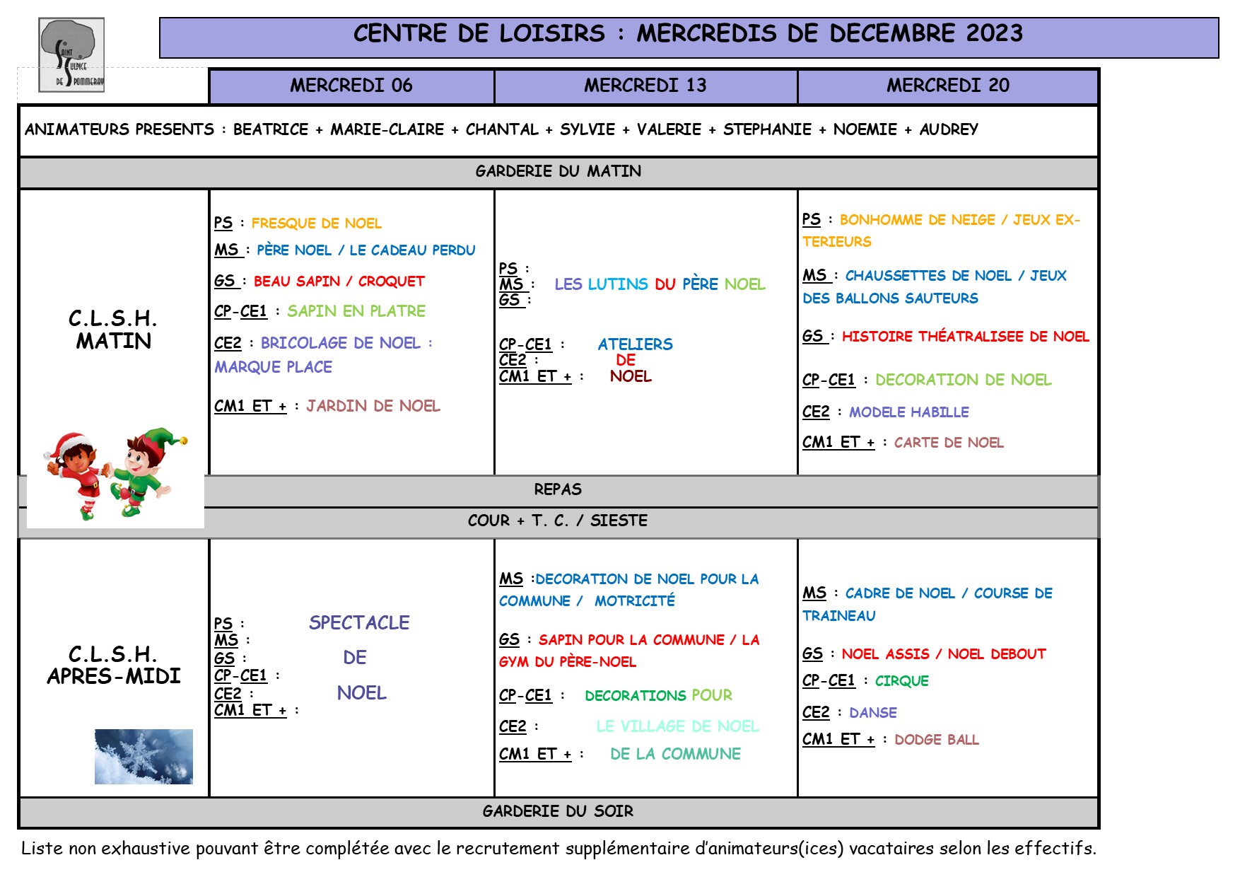 Mercredis de Décembre 2023
