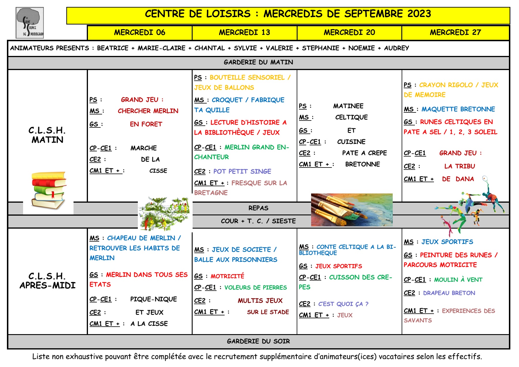 Mercredis de Septembre 2023