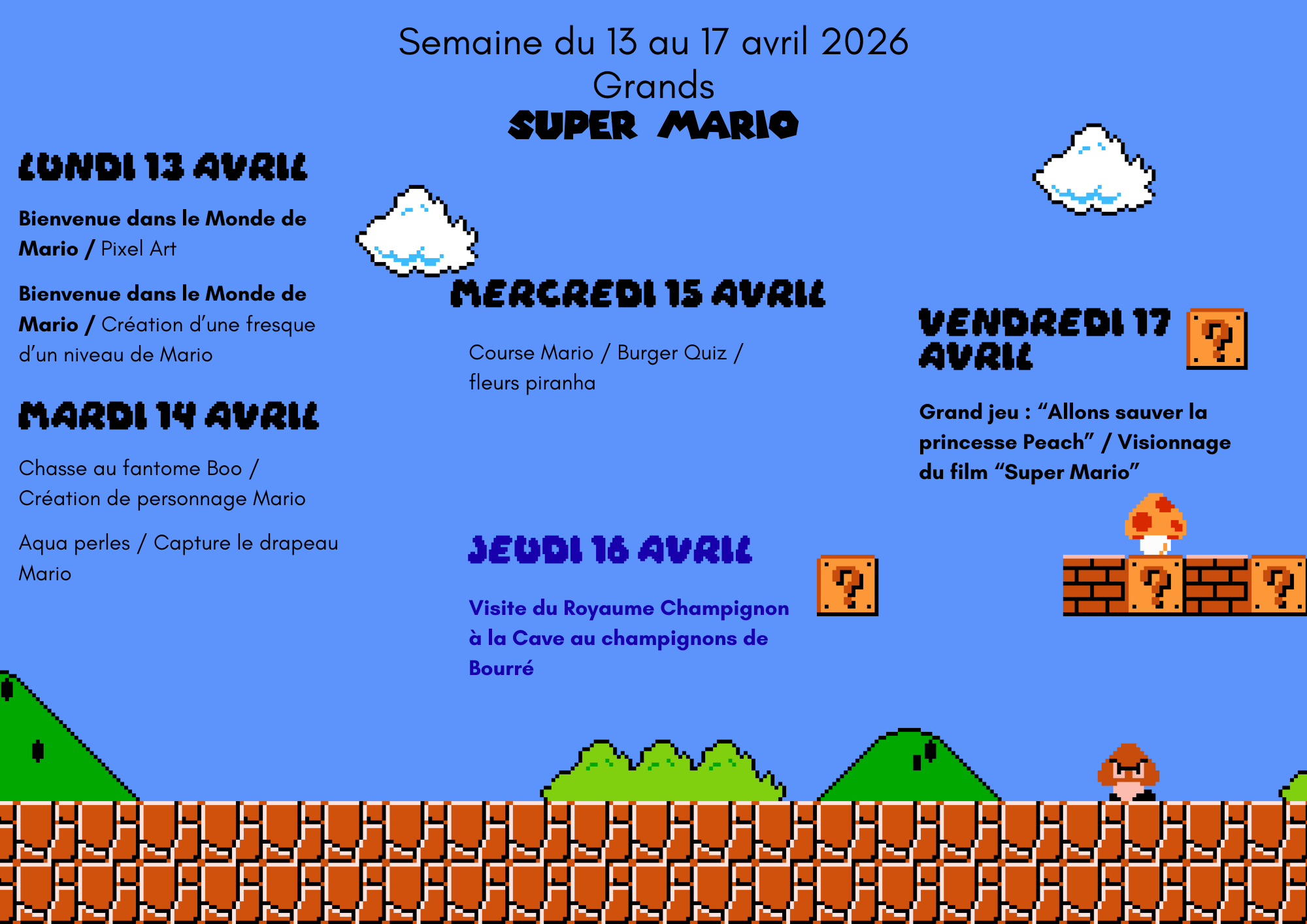 Planning de printemps Grands S1