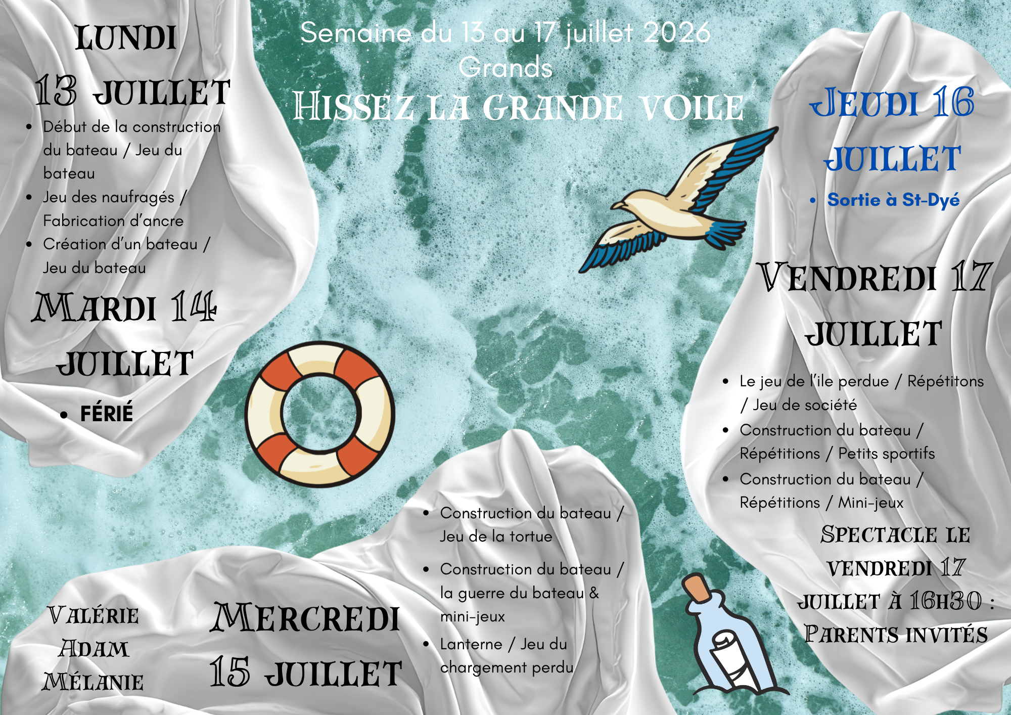 Planning d'été Grands S2