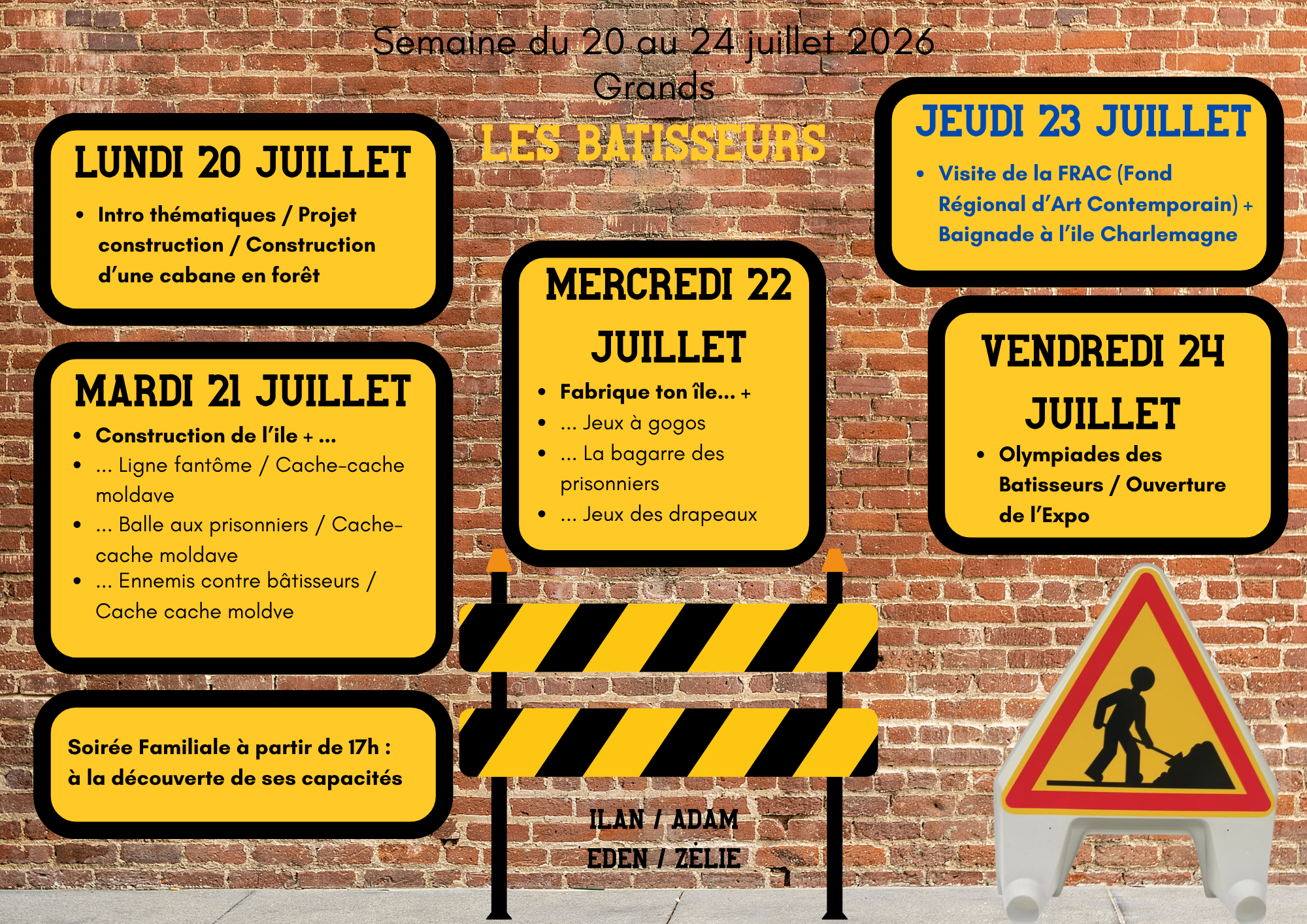Planning d'été Grands S3