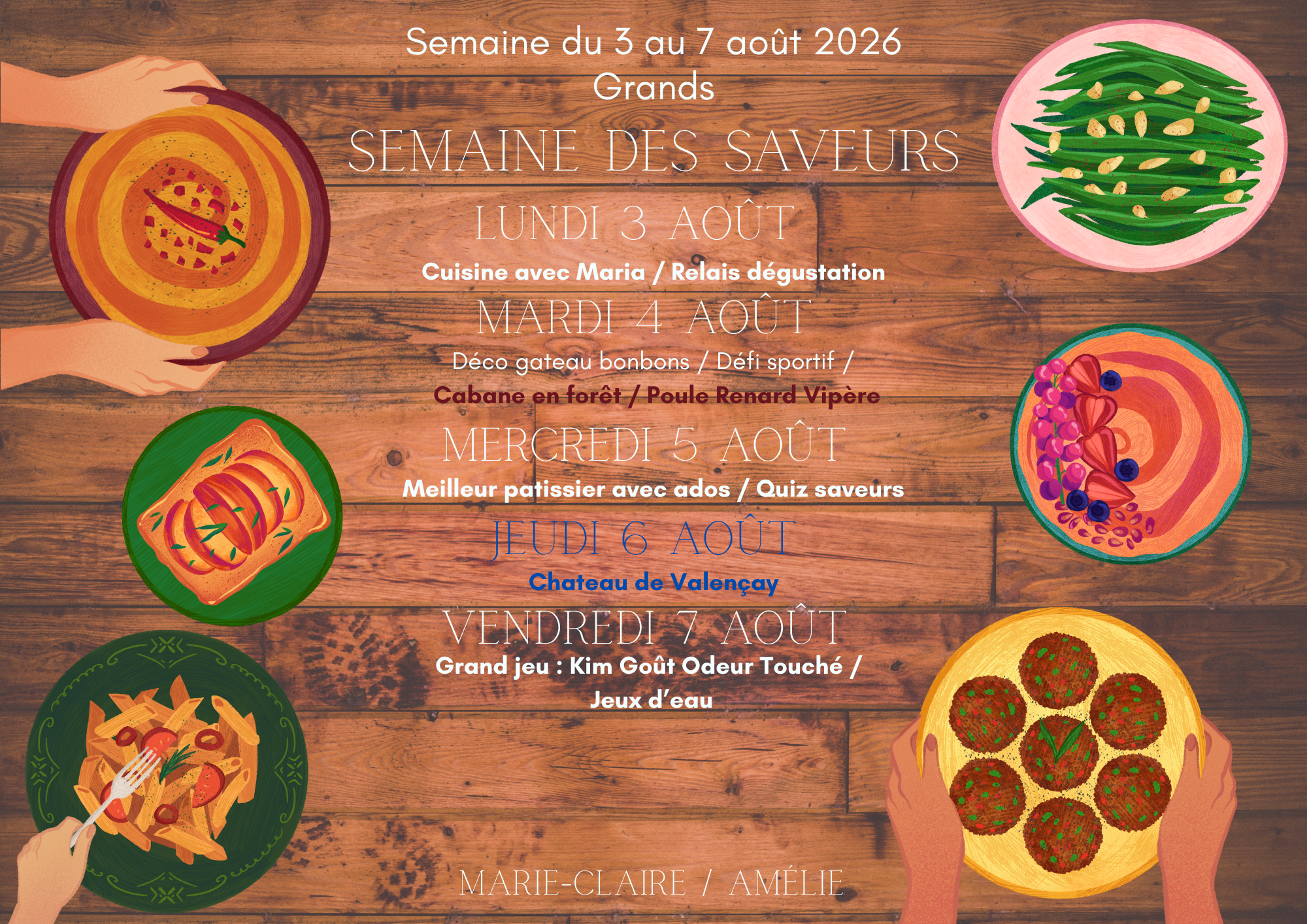 Planning d'été Grands S5
