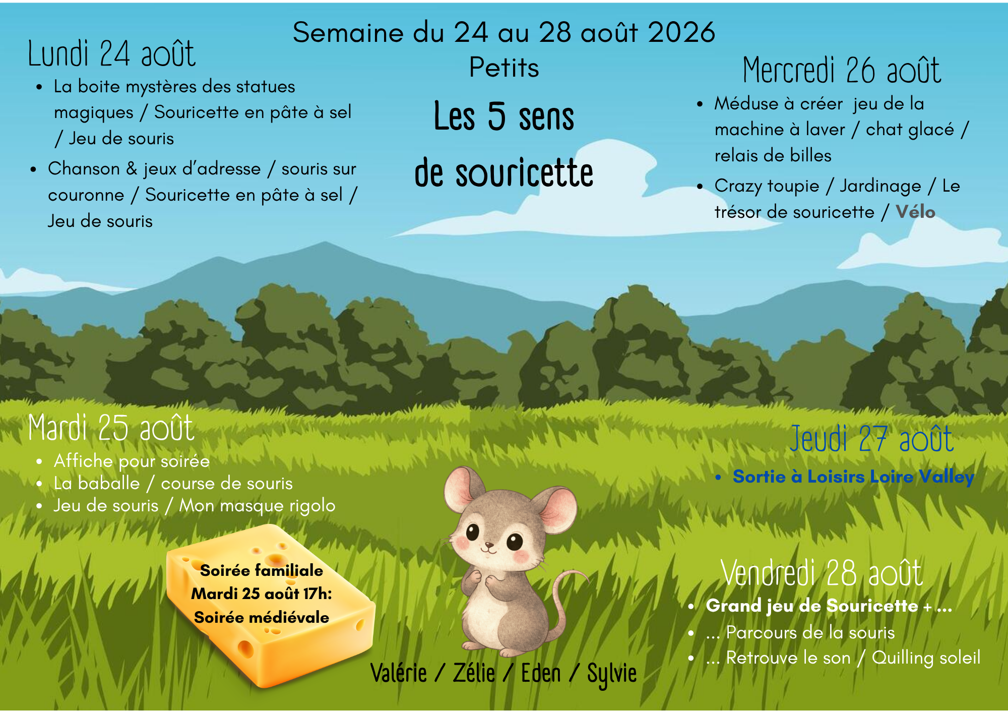 Planning d'été Petits S8