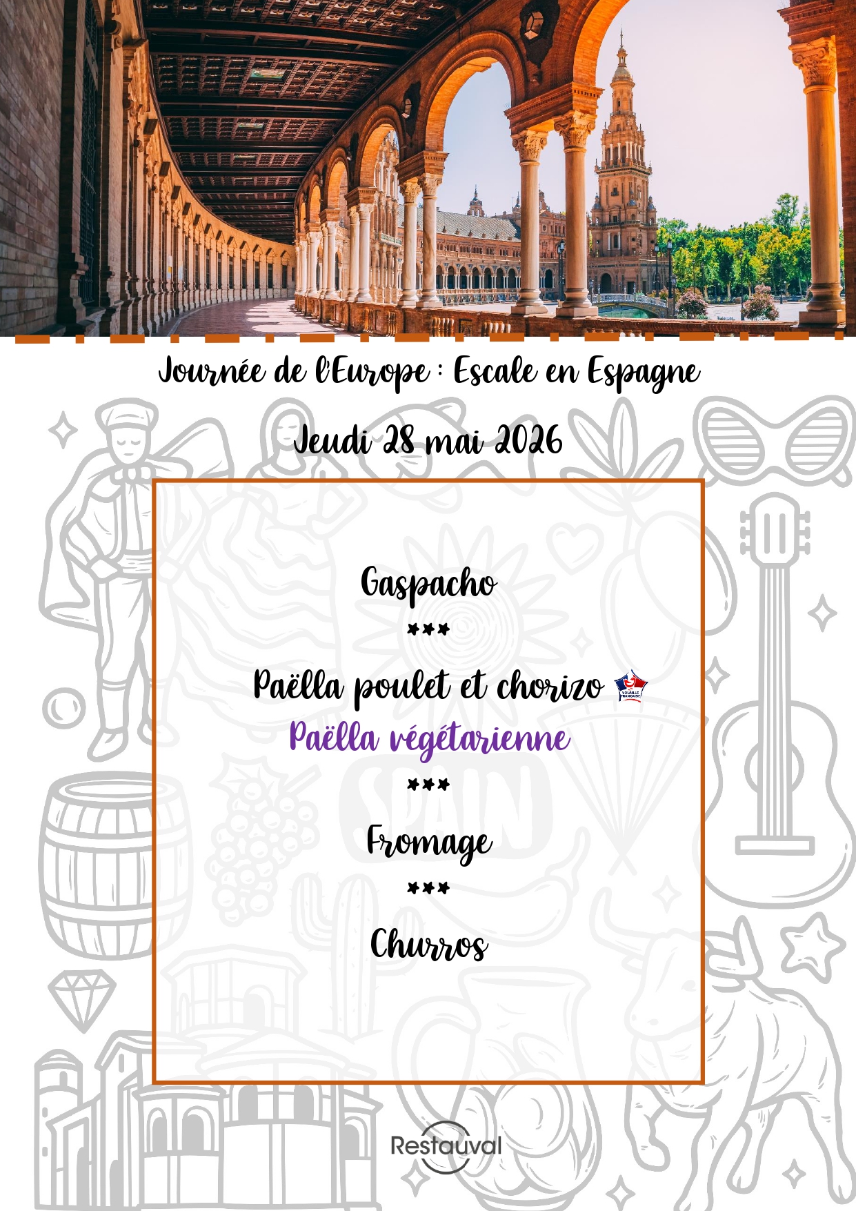 Repas scolaire 2025-2026 Espagne