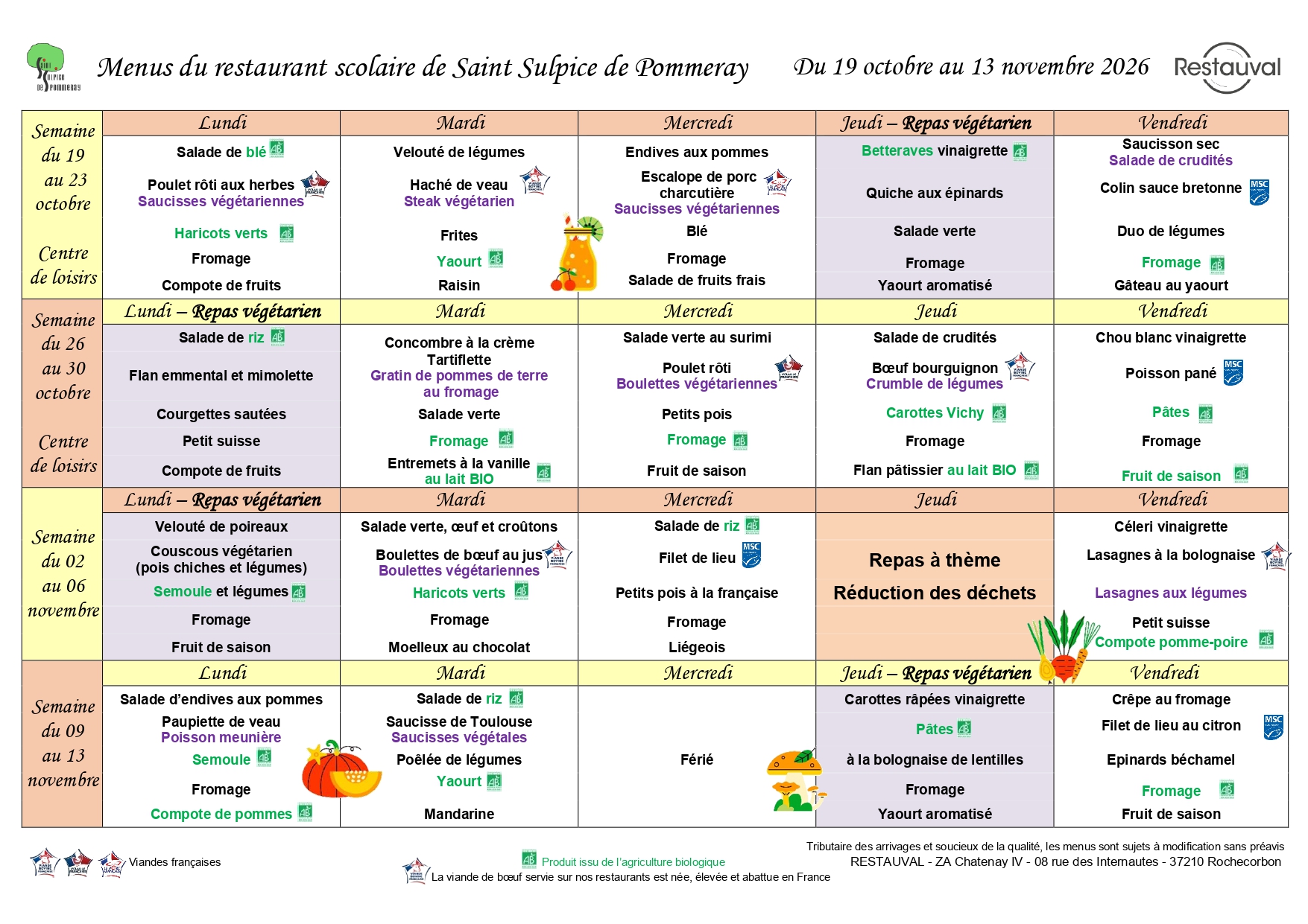 Repas scolaire 2026-2027 trimestre 1 partie 3